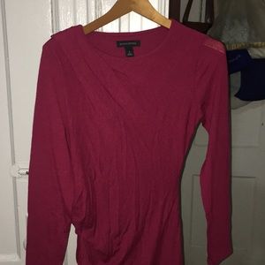 BRAND NEW RED WINE LONG SLEEVE DRESS